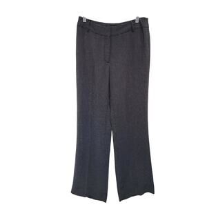 Alex Garfield Geometric Wide Leg Trouser Pants Black Flat Fronts Size 4